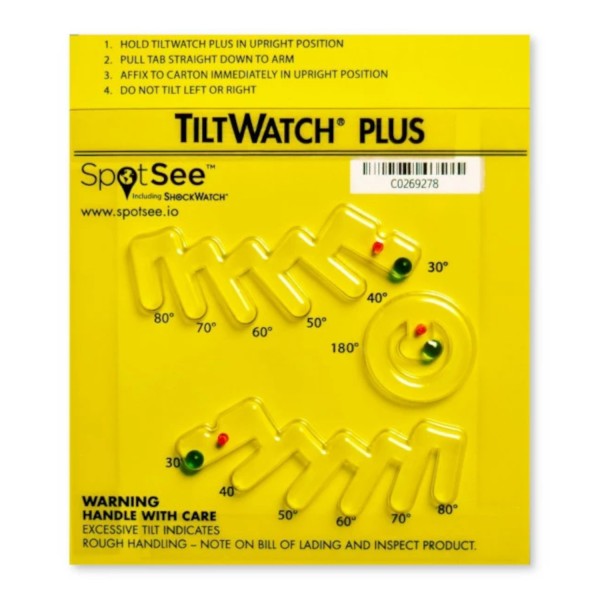 Tiltwatch Plus Kippindikator + Warnaufkleber