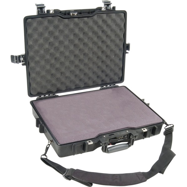 Peli 1495 WF Laptop Case, Notebookkoffer schwarz mit Schaumstoff