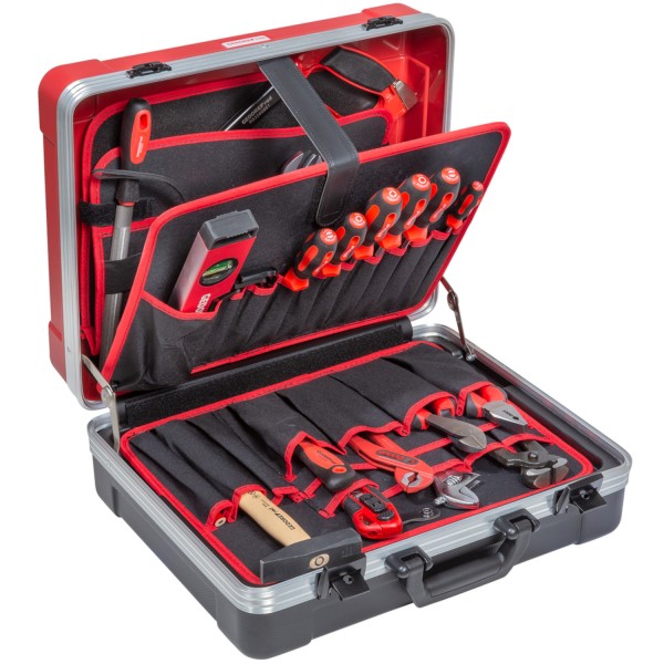 Gedore red robuster ABS-Werkzeugkoffer mit Werkzeugsatz 72-teilig