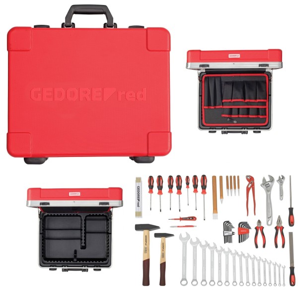 Gedore red Werkzeugkoffer mit Werkzeugsortiment ALLROUND 59-teilig