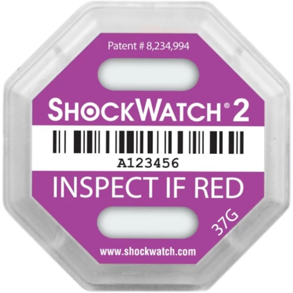 Shockwatch 2 Stoßindikator bis 450 kg / g-Wert 37, violett